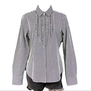 Lauren Ralph Lauren tuxedo style blouse size M